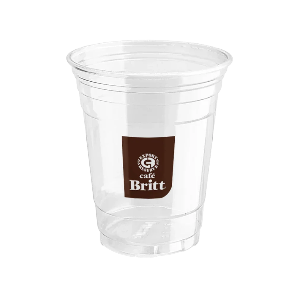 Cafe Britt clear cup