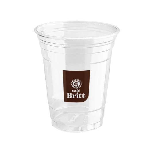 Cafe Britt clear cup
