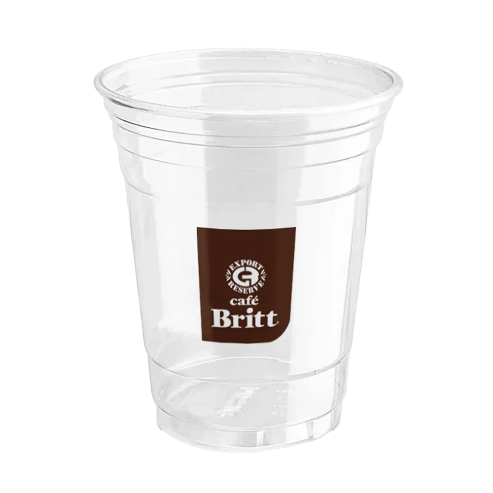 Cafe Britt clear cup