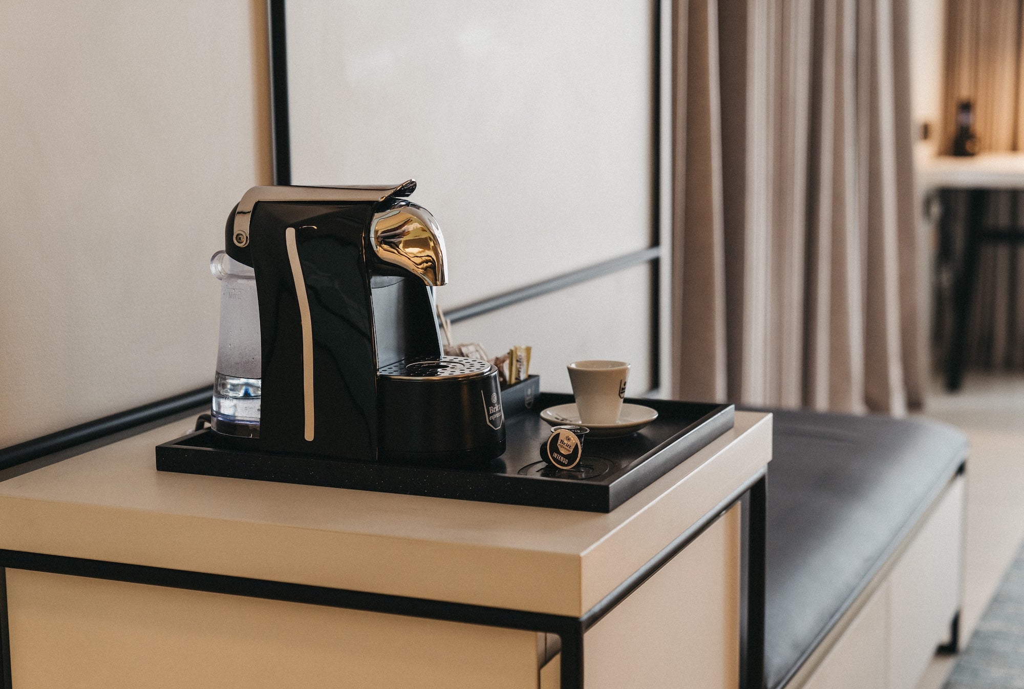 Britt espresso capsule coffee machine in a hotel
