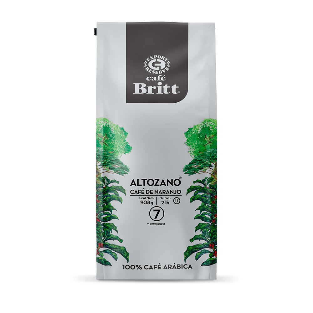 Café Britt Altozano de Naranjo coffee package on a white background