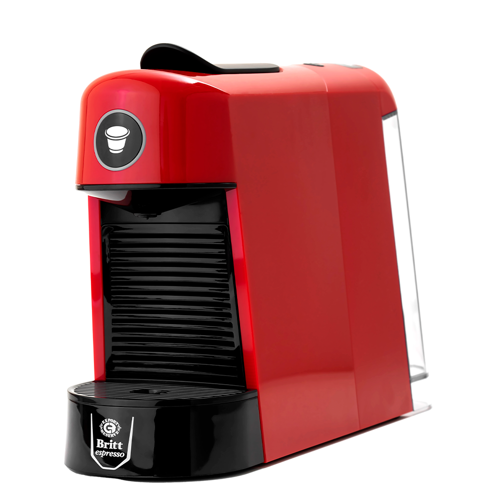 Red Britt Espresso Deko Capsule Machine 