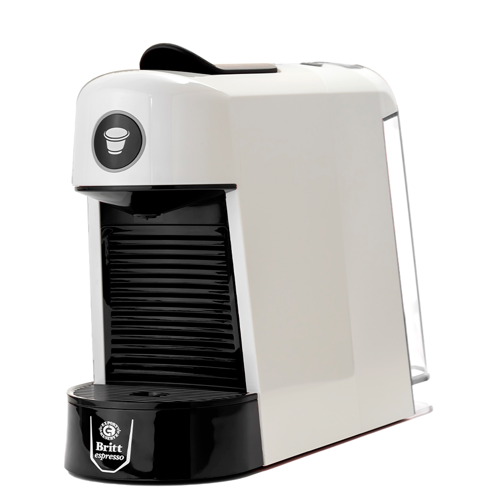 White Britt Espresso Deko Capsule Machine 