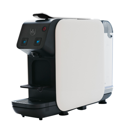 White Britt Espresso Kubo Capsule Machine 